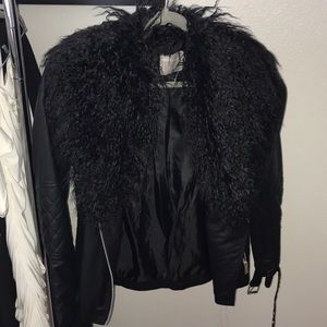 ASOS Faux Fur Leather Jacket
